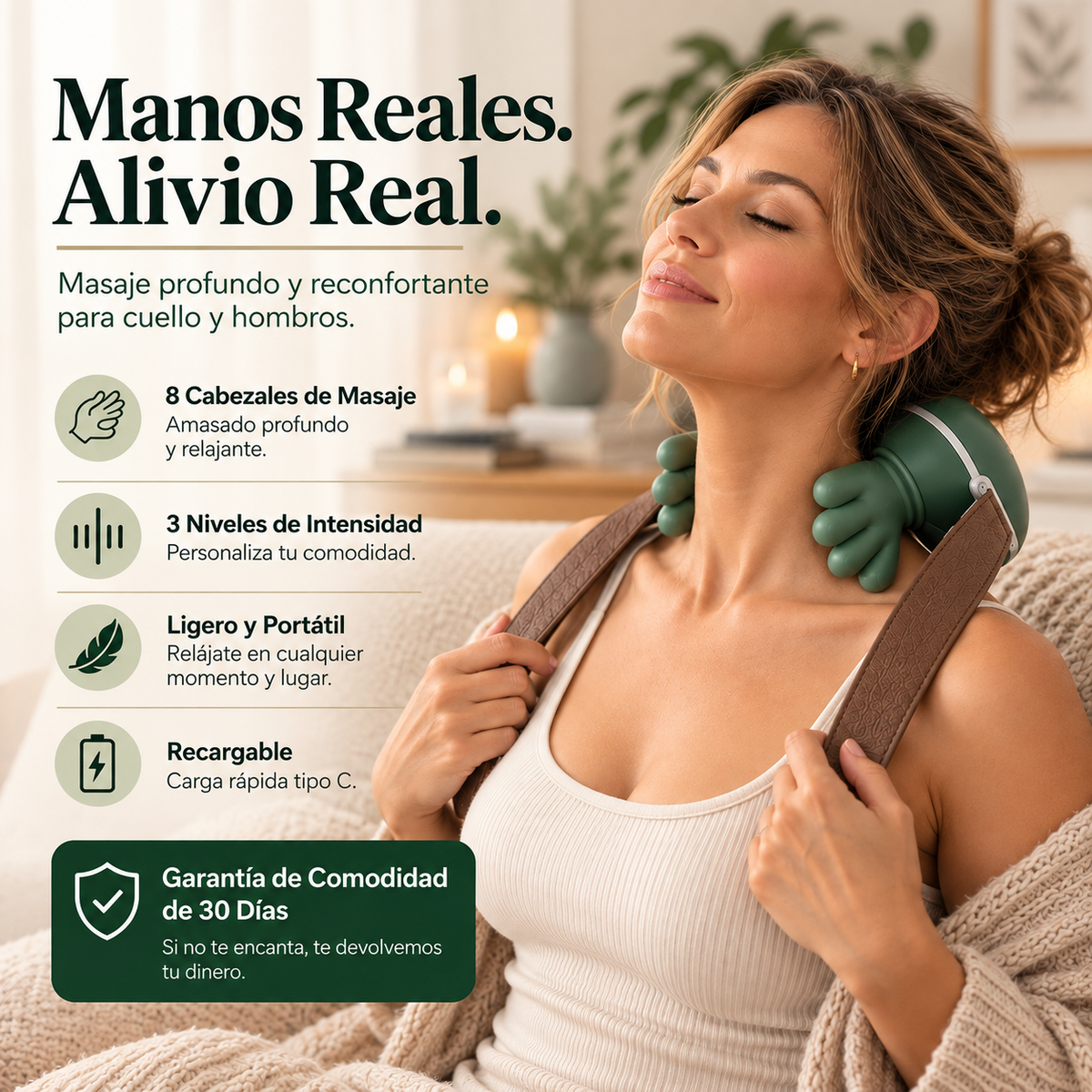 ZENTOUCH™ 4D — Masajeador  Manos Libres